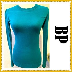 “BP.” Teal Long Sleeve Crewneck Sweater
